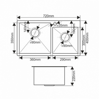 картинка Мойка для кухни Melana S7240HG PROFLINE золото 