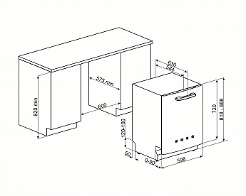 картинка Посудомоечная машина Smeg STFABCR3 