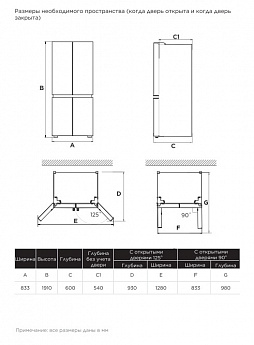 картинка Полувстраиваемый холодильник Midea MDRM706BIE70 