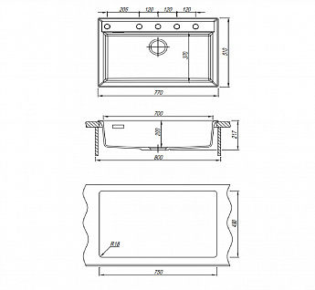 картинка Мойка для кухни Florentina ТОСКАНА 770 