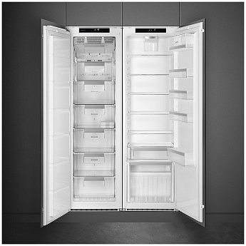 картинка Морозильная камера вертикальная Smeg S8F174NE однокамерный 