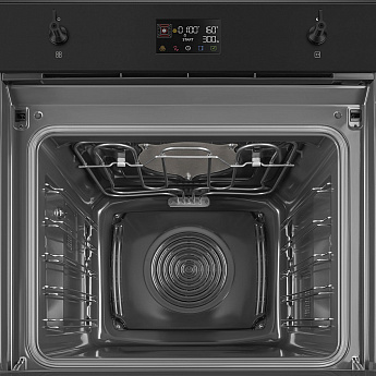 картинка Электрический духовой шкаф Smeg SF6301TN черный матовый 