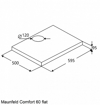 картинка Кухонная вытяжка Maunfeld Comfort 60 Flat черная 
