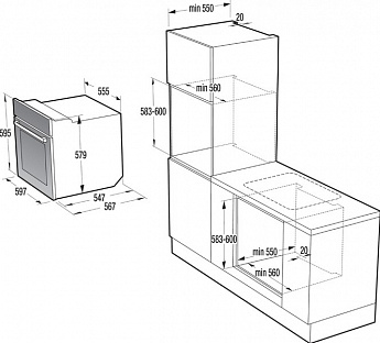 картинка Духовой шкаф с функцией пара Gorenje BO6717E03X нержавеющая сталь 