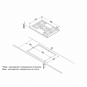 картинка Варочная панель Korting HG 761 CTGN 