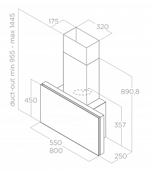 картинка Кухонная вытяжка Elica PLAT BL/F/55 