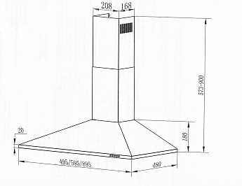картинка Кухонная вытяжка Maunfeld CORK 60 INOX 