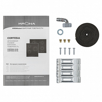 картинка Газовая варочная панель Krona CORTESIA 45 BL черный 