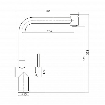 картинка Смеситель с выдвижным изливом Florentina ПАЛЕРМО 