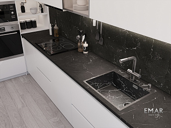 картинка Кухонная мойка Emar EMB-560(TOP) Black Elegant 