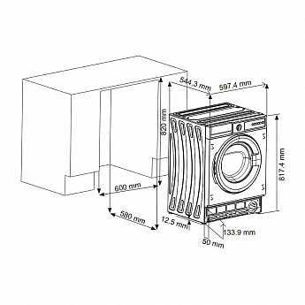 картинка Стиральная машина Korting KWMI 14V87 белый 