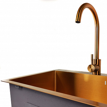 картинка Смеситель Emar ЕСВ-3020 PVD COPPERY высокий излив медь 