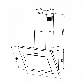 картинка Кухонная вытяжка Lex MIKA C 600 WHITE  картинка Кухонная вытяжка Lex MIKA C 600 WHITE