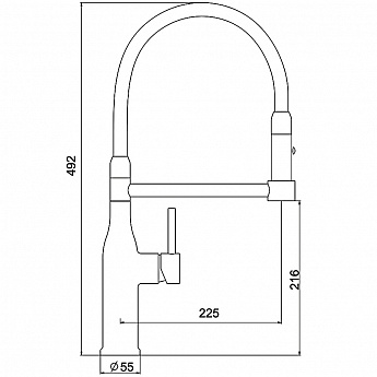 картинка Смеситель Gappo G4398-51 гибкий излив черный/графит 