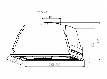 картинка Кухонная вытяжка Lex GS BLOC P 900 WHITE 