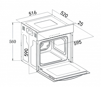 картинка Электрический духовой шкаф Weissgauff EOM 610 PDBS 