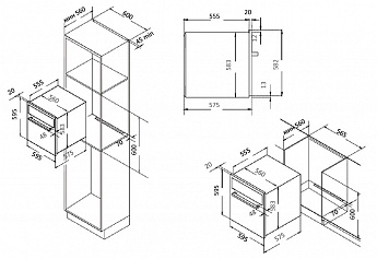 картинка Электрический духовой шкаф Evelux EO 620 W 