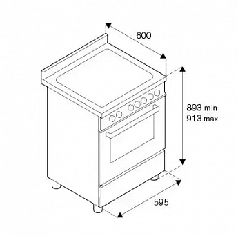 картинка Комбинированная кухонная плита Bertazzoni MAS64L1EXT нержавеющая сталь 