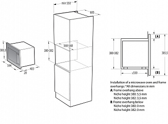 картинка Микроволновая печь Gorenje BMI251SG3BG черный 
