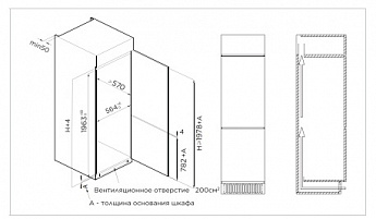картинка Встраиваемый холодильник Midea MDRE413FGE01 