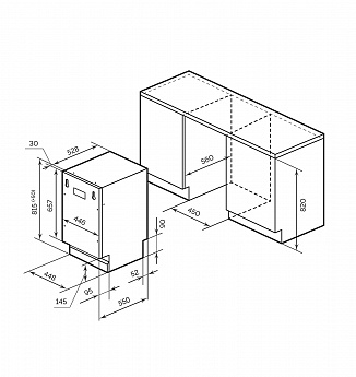картинка Посудомоечная машина Millen MDW 452 