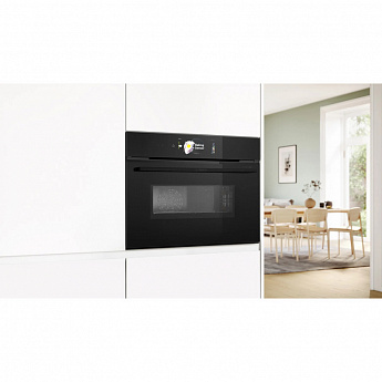 картинка Электрический духовой шкаф с функцией СВЧ Bosch CMG978NB1 черный 