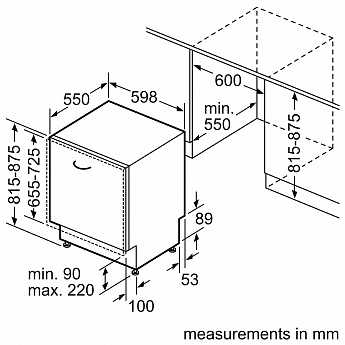 картинка Посудомоечная машина встраиваемая Bosch SMV4HMX65Q 