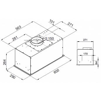 картинка Кухонная вытяжка Kuppersberg IBOX 60 W 