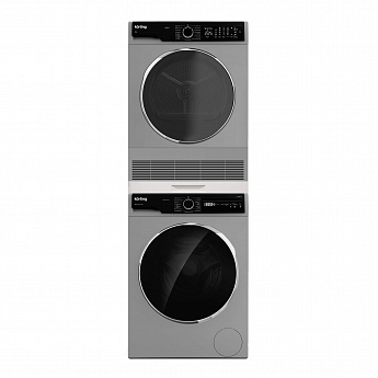 картинка Комплект Korting Сушильная машина KD 60L97 S + Стиральная машина KWM 53LS1278 S + Соединитель 
