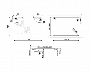 картинка Варочная панель Smeg PM6743R 