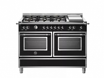 картинка Комбинированная кухонная плита Bertazzoni HER126G2ENET чёрная 