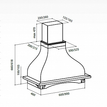 картинка Кухонная вытяжка Lex PARMA 600 WHITE 
