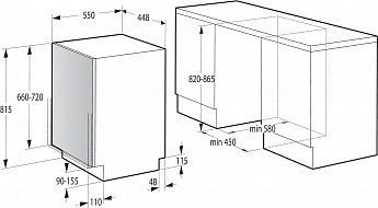 картинка Посудомоечная машина встраиваемая Gorenje GV561D10 