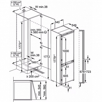 картинка Встраиваемый холодильник Aeg TSC7G181ES 