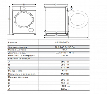 картинка Стиральная машина Midea MF11914BS53/W 