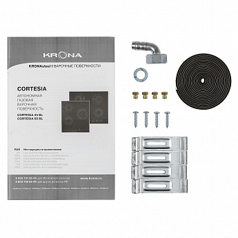 картинка Газовая варочная панель Krona CORTESIA 60 BL 