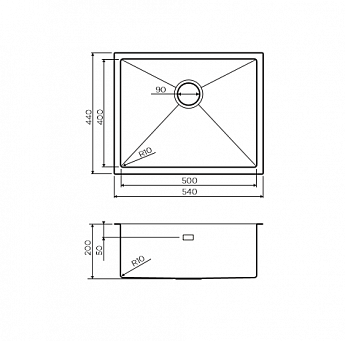 картинка Мойка Omoikiri TAKI 54-U/IF-GB 