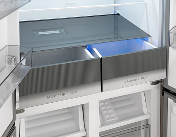 картинка Полувстраиваемый холодильник Weissgauff WCD 450 Dark Grey NoFrost Inverter 