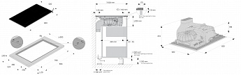 картинка Варочная панель со встроенной вытяжкой Asko HIHD854GF 