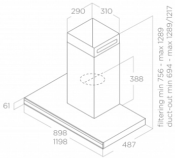 картинка Кухонная вытяжка Elica ELEMENT @ IXBL/A/90 
