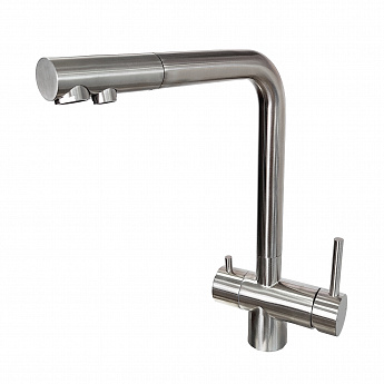 картинка Смеситель для кухни высокий излив GERDA SM Сатин 