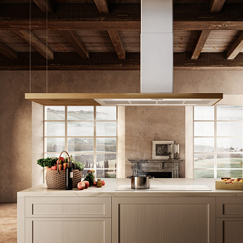 картинка Кухонная вытяжка Elica BIO ISLAND WH/A/120х53 ROVERE 