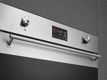 картинка Электрический духовой шкаф с СВЧ Smeg SO6302M2X  картинка Электрический духовой шкаф с СВЧ Smeg SO6302M2X