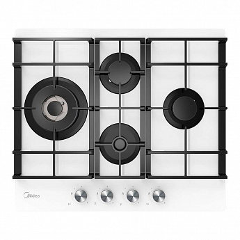 картинка Газовая варочная панель Midea MG697TGW белая  картинка Газовая варочная панель Midea MG697TGW белая