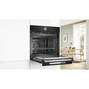 картинка Электрический духовой шкаф с функцией СВЧ Bosch HMG976KB1 черный 