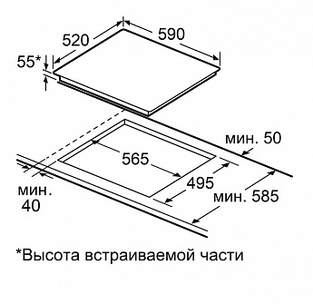 картинка Индукционная варочная панель Maunfeld CVI594SB2BKF Inverter 
