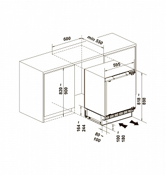 картинка Встраиваемый холодильник Lex RBI 102 DF 