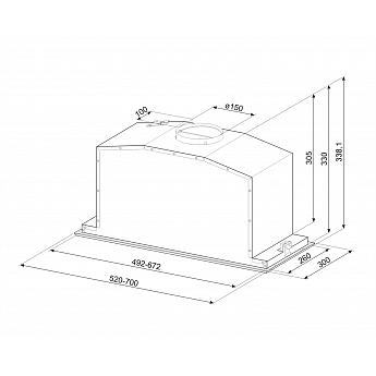 картинка Кухонная вытяжка Smeg KICGR52X 