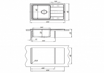 картинка Мойка для кухни Florentina Комби-650 