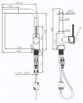 картинка Смеситель Rivelato Ledro 9022208 